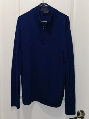 Merino Wool Express Men's Royal Blue Crewneck Pullover
